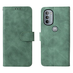 Coque Portefeuille Livre Cuir Etui Clapet L01Z pour Motorola Moto G41 Vert