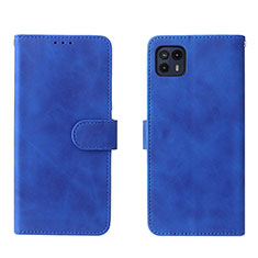 Coque Portefeuille Livre Cuir Etui Clapet L01Z pour Motorola Moto G50 5G Bleu