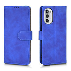 Coque Portefeuille Livre Cuir Etui Clapet L01Z pour Motorola MOTO G52 Bleu