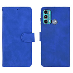 Coque Portefeuille Livre Cuir Etui Clapet L01Z pour Motorola Moto G60 Bleu