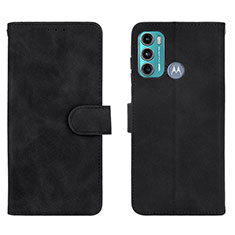 Coque Portefeuille Livre Cuir Etui Clapet L01Z pour Motorola Moto G60 Noir