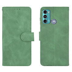 Coque Portefeuille Livre Cuir Etui Clapet L01Z pour Motorola Moto G60 Vert