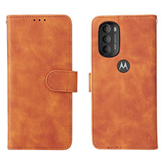 Coque Portefeuille Livre Cuir Etui Clapet L01Z pour Motorola Moto G71 5G Marron