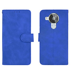 Coque Portefeuille Livre Cuir Etui Clapet L01Z pour Nokia 7.3 Bleu