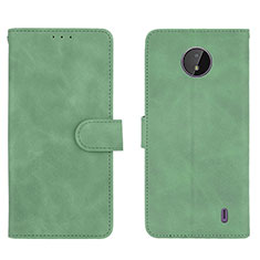 Coque Portefeuille Livre Cuir Etui Clapet L01Z pour Nokia C10 Vert