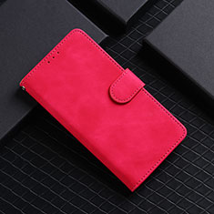 Coque Portefeuille Livre Cuir Etui Clapet L01Z pour Nokia C210 Rose Rouge