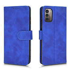 Coque Portefeuille Livre Cuir Etui Clapet L01Z pour Nokia G11 Bleu
