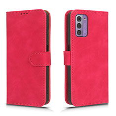 Coque Portefeuille Livre Cuir Etui Clapet L01Z pour Nokia G310 5G Rose Rouge