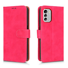 Coque Portefeuille Livre Cuir Etui Clapet L01Z pour Nokia G60 5G Rose Rouge