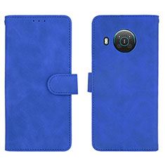 Coque Portefeuille Livre Cuir Etui Clapet L01Z pour Nokia X10 Bleu