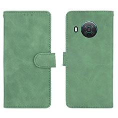 Coque Portefeuille Livre Cuir Etui Clapet L01Z pour Nokia X20 Vert