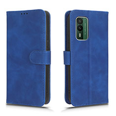 Coque Portefeuille Livre Cuir Etui Clapet L01Z pour Nokia XR21 Bleu