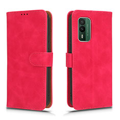 Coque Portefeuille Livre Cuir Etui Clapet L01Z pour Nokia XR21 Rose Rouge