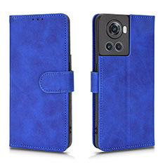 Coque Portefeuille Livre Cuir Etui Clapet L01Z pour OnePlus 10R 5G Bleu