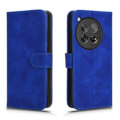 Coque Portefeuille Livre Cuir Etui Clapet L01Z pour OnePlus 12 5G Bleu