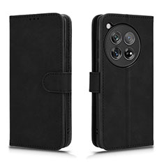 Coque Portefeuille Livre Cuir Etui Clapet L01Z pour OnePlus 12 5G Noir