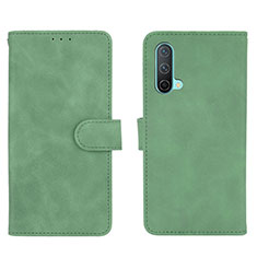 Coque Portefeuille Livre Cuir Etui Clapet L01Z pour OnePlus Nord CE 5G Vert