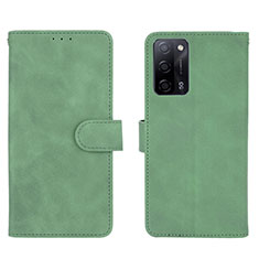 Coque Portefeuille Livre Cuir Etui Clapet L01Z pour Oppo A53s 5G Vert