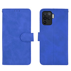 Coque Portefeuille Livre Cuir Etui Clapet L01Z pour Oppo A94 4G Bleu