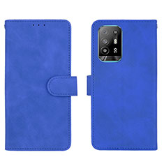 Coque Portefeuille Livre Cuir Etui Clapet L01Z pour Oppo F19 Pro+ Plus 5G Bleu