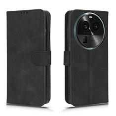 Coque Portefeuille Livre Cuir Etui Clapet L01Z pour Oppo Find X6 Pro 5G Noir