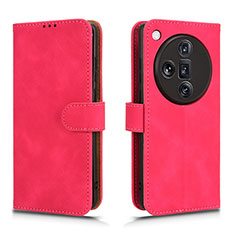 Coque Portefeuille Livre Cuir Etui Clapet L01Z pour Oppo Find X7 Ultra 5G Rose Rouge