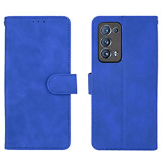 Coque Portefeuille Livre Cuir Etui Clapet L01Z pour Oppo Reno6 Pro 5G Bleu