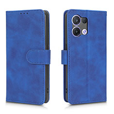 Coque Portefeuille Livre Cuir Etui Clapet L01Z pour Oppo Reno9 5G Bleu