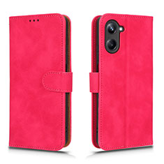 Coque Portefeuille Livre Cuir Etui Clapet L01Z pour Realme 10 Pro 5G Rose Rouge
