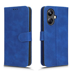 Coque Portefeuille Livre Cuir Etui Clapet L01Z pour Realme 10 Pro+ Plus 5G Bleu