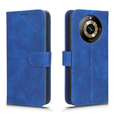 Coque Portefeuille Livre Cuir Etui Clapet L01Z pour Realme 11 Pro 5G Bleu