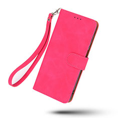 Coque Portefeuille Livre Cuir Etui Clapet L01Z pour Realme 8 4G Rose Rouge