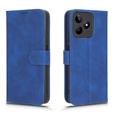 Coque Portefeuille Livre Cuir Etui Clapet L01Z pour Realme C51 Bleu