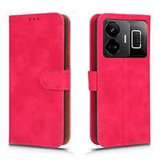 Coque Portefeuille Livre Cuir Etui Clapet L01Z pour Realme GT Neo5 5G Rose Rouge