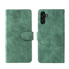 Coque Portefeuille Livre Cuir Etui Clapet L01Z pour Samsung Galaxy A04s Vert