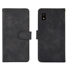 Coque Portefeuille Livre Cuir Etui Clapet L01Z pour Samsung Galaxy A21 SC-42A Noir