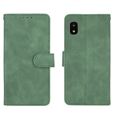 Coque Portefeuille Livre Cuir Etui Clapet L01Z pour Samsung Galaxy A21 SC-42A Vert