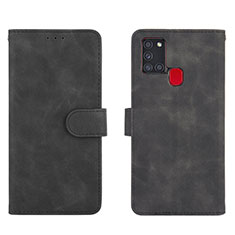 Coque Portefeuille Livre Cuir Etui Clapet L01Z pour Samsung Galaxy A21s Noir