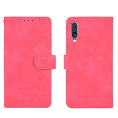 Coque Portefeuille Livre Cuir Etui Clapet L01Z pour Samsung Galaxy A30S Rose Rouge