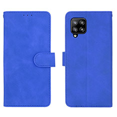 Coque Portefeuille Livre Cuir Etui Clapet L01Z pour Samsung Galaxy A42 5G Bleu