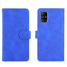 Coque Portefeuille Livre Cuir Etui Clapet L01Z pour Samsung Galaxy A51 4G Bleu