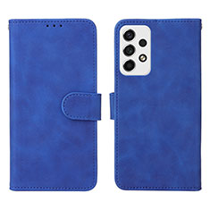 Coque Portefeuille Livre Cuir Etui Clapet L01Z pour Samsung Galaxy A53 5G Bleu