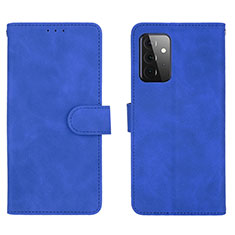Coque Portefeuille Livre Cuir Etui Clapet L01Z pour Samsung Galaxy A72 5G Bleu