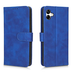 Coque Portefeuille Livre Cuir Etui Clapet L01Z pour Samsung Galaxy F14 5G Bleu