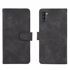 Coque Portefeuille Livre Cuir Etui Clapet L01Z pour Samsung Galaxy M11 Noir