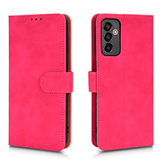 Coque Portefeuille Livre Cuir Etui Clapet L01Z pour Samsung Galaxy M13 4G Rose Rouge