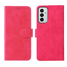Coque Portefeuille Livre Cuir Etui Clapet L01Z pour Samsung Galaxy M23 5G Rose Rouge