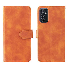 Coque Portefeuille Livre Cuir Etui Clapet L01Z pour Samsung Galaxy M52 5G Marron
