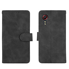 Coque Portefeuille Livre Cuir Etui Clapet L01Z pour Samsung Galaxy XCover 5 SM-G525F Noir