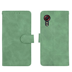 Coque Portefeuille Livre Cuir Etui Clapet L01Z pour Samsung Galaxy XCover 5 SM-G525F Vert